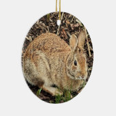 Kaninchen-Foto Keramik Ornament (Rechts)