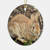 Kaninchen-Foto Keramik Ornament (Links)
