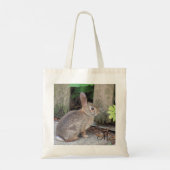 Kaninchen-Foto-Monogramm Tragetasche (Rückseite)
