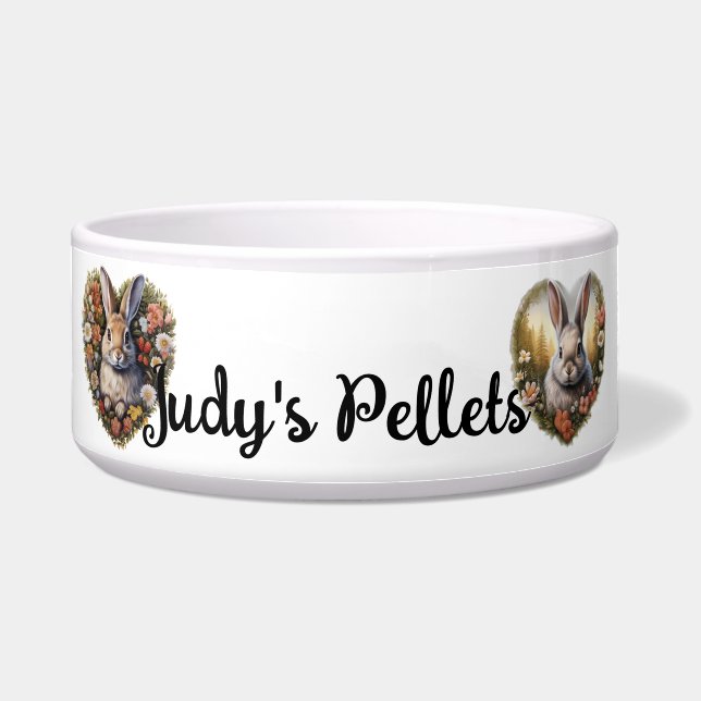 Kaninchen fütternd Schüssel (Vorderseite)