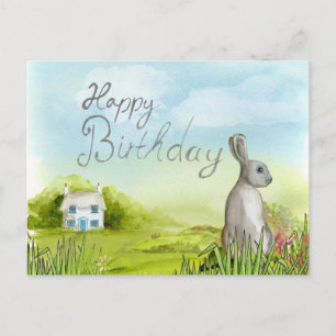 Kaninchen-Geburtstagskarte Postkarte