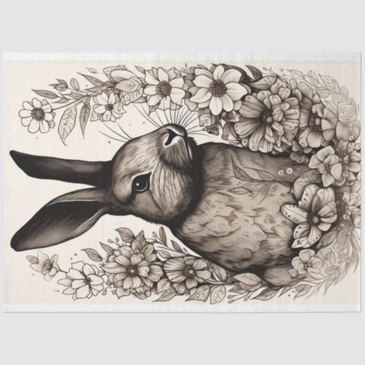 Kaninchen gemäß Art. 2 Dekoupage Papier (Vorderseite)