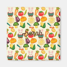 Kaninchen Gemüsesorten Bauer Magnet