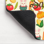 Kaninchen Gemüsesorten Bauer Mousepad (Ecke)