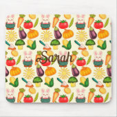 Kaninchen Gemüsesorten Bauer Mousepad (Vorne)