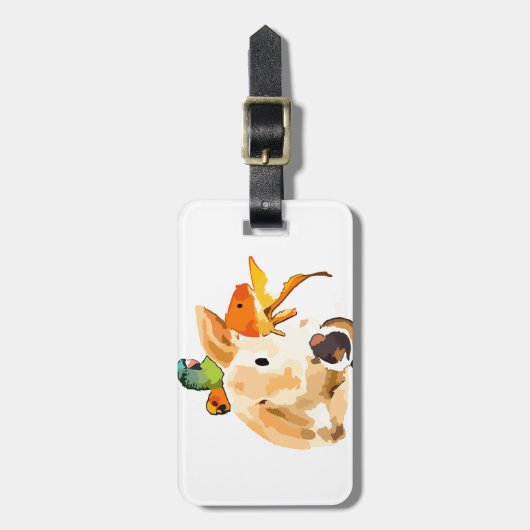 Kaninchen Gepäckanhänger (Vorderseite vertikal)