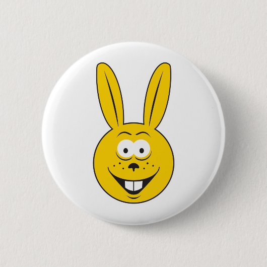 Kaninchen Gesicht Button (Vorderseite)