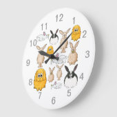 Kaninchen. Große Wanduhr (Winkel)