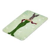 Kaninchen Grünes Kleid 2 Magnet (Linke Seite)