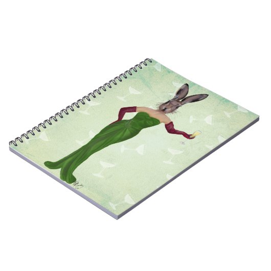 Kaninchen Grünes Kleid 2 Notizblock (Linke Seite)