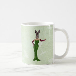 Kaninchen Grünes Kleid 3 Kaffeetasse