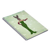 Kaninchen Grünes Kleid 3 Notizblock (Rechte Seite)