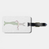 Kaninchen Grünes Kleid Gepäckanhänger (Rückseite horizontal)