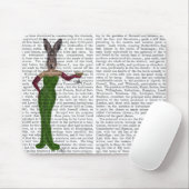 Kaninchen Grünes Kleid Mousepad (Mit Mouse)