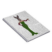 Kaninchen Grünes Kleid Notizblock (Rechte Seite)