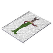 Kaninchen Grünes Kleid Notizblock (Linke Seite)