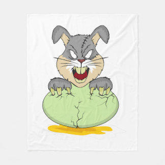 Kaninchen Halloween Fleecedecke