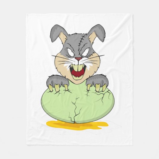 Kaninchen Halloween Fleecedecke (Vorderseite)