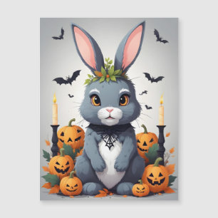 Kaninchen Halloween Niedlich Adorable Funny Animal Magnetkarte