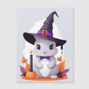 Kaninchen Halloween Niedlich Adorable Funny Animal Magnetkarte