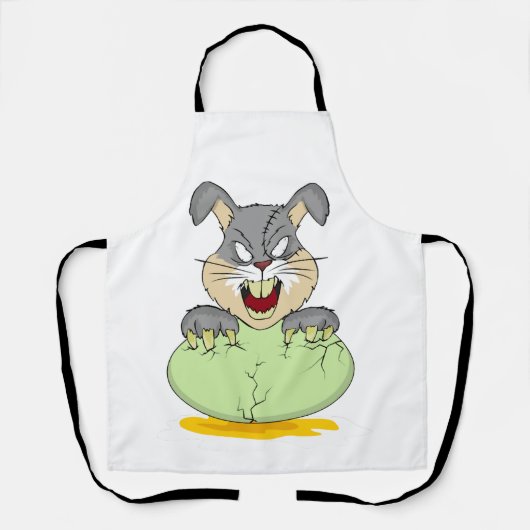 Kaninchen Halloween Schürze (Vorderseite)