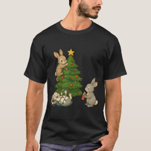 Kaninchen Häschen Weihnachtsbaum xmas T-Shirt