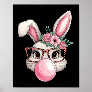 Kaninchen Hase bläst Seifenblase Ostertag Niedlich Poster