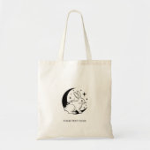 Kaninchen Hase Schwarz Tragetasche (Vorne)