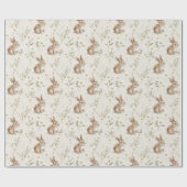 Kaninchen Hasen Gänseblümchen Blumen Geschenkpapier (Flach)