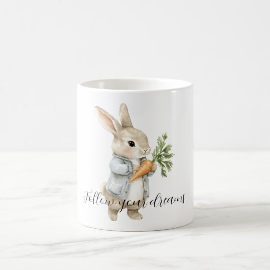 Kaninchen-Hasen-Träume Karotte Kaffeetasse (Mittel)