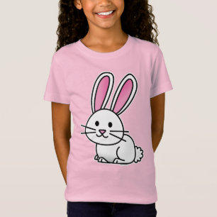 Kaninchen-Hasen-Weißwein-Schwanz lange Ohren T-Shirt