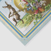 Kaninchen Hauling a Large Gold Oaster Egs Blume Seidenpapier (Ausschnitt)