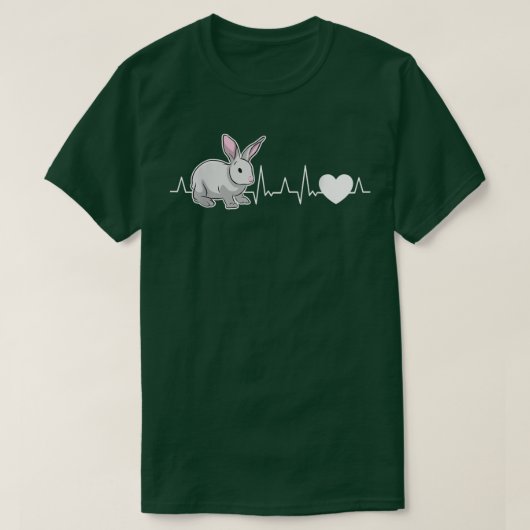Kaninchen Heartbeat T - Shirt (Design vorne)