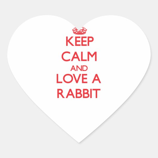 Kaninchen Herz-Aufkleber (Vorderseite)