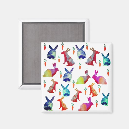 Kaninchen Himmel Magnet (Vorderseite/Rückseite)