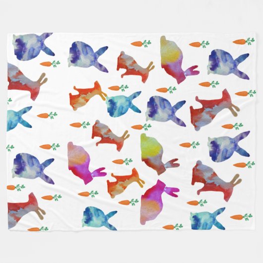 Kaninchen-Himmel, Ostern Fleecedecke (Vorderseite (Horizontal))