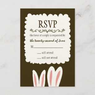 Kaninchen Hochzeit RSVP