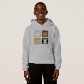 Kaninchen, Hunde, Katzen und Bären Hoodie (Vorne ganz)