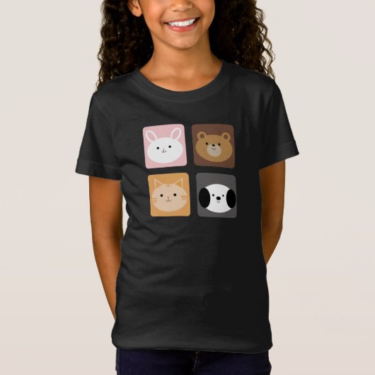 Kaninchen, Hunde, Katzen und Bären T-Shirt (Vorderseite)
