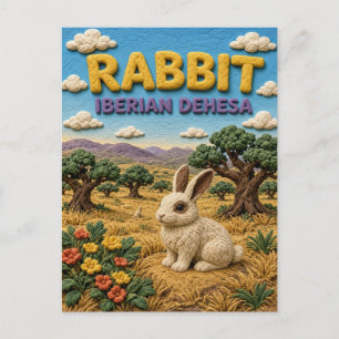 Kaninchen Iberian Dehesa Modern KlayKoo Postkarte