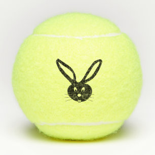 Kaninchen-Illustration Tennisbälle
