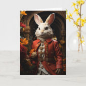 Kaninchen im Anzug Karte (Gelbe Blume)