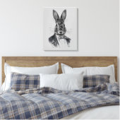Kaninchen im Anzug Leinwanddruck (Insitu (Schlafzimmer))