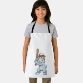 Kaninchen im Baseball mit Baseballschläger Schürze (Insitu)