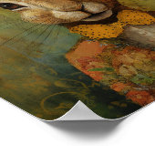 Kaninchen im blühenden Anzug Poster (Ecke)