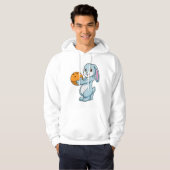 Kaninchen im Bowling mit Bowlingball Hoodie (Vorne ganz)