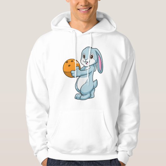 Kaninchen im Bowling mit Bowlingball Hoodie (Vorderseite)