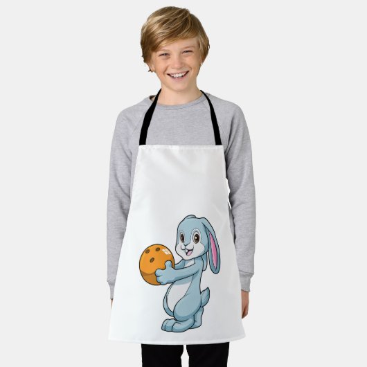 Kaninchen im Bowling mit Bowlingball Schürze (Getragen)