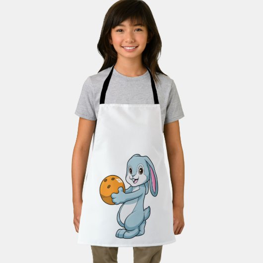 Kaninchen im Bowling mit Bowlingball Schürze (Insitu)