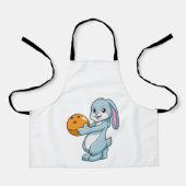 Kaninchen im Bowling mit Bowlingball Schürze (Vorderseite)